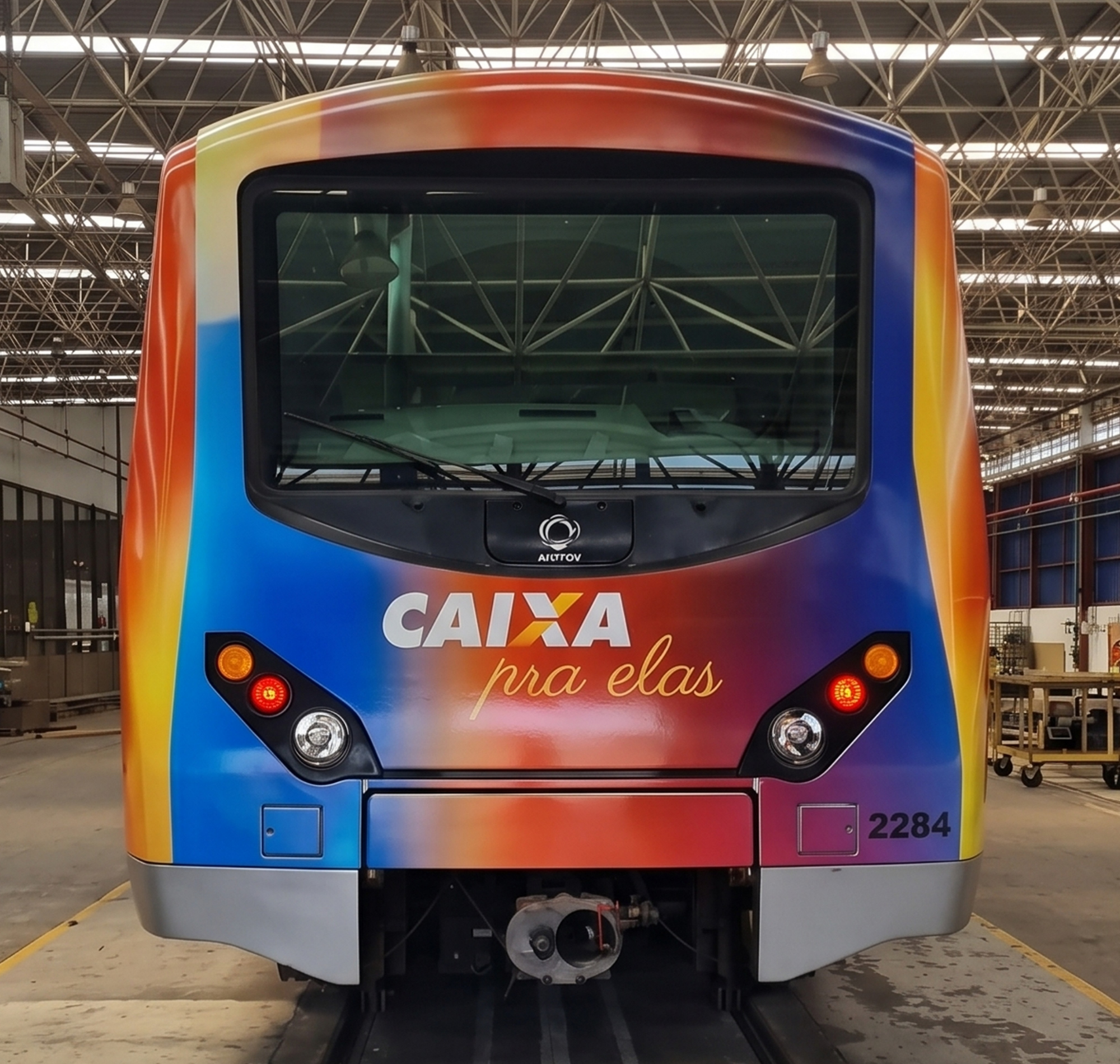 Mídia em trem do metrô
